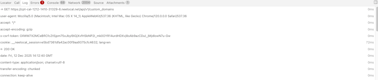 Log Tab