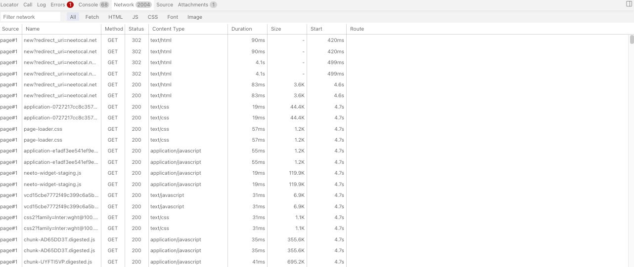 Network Tab